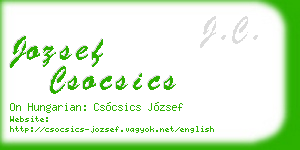 jozsef csocsics business card